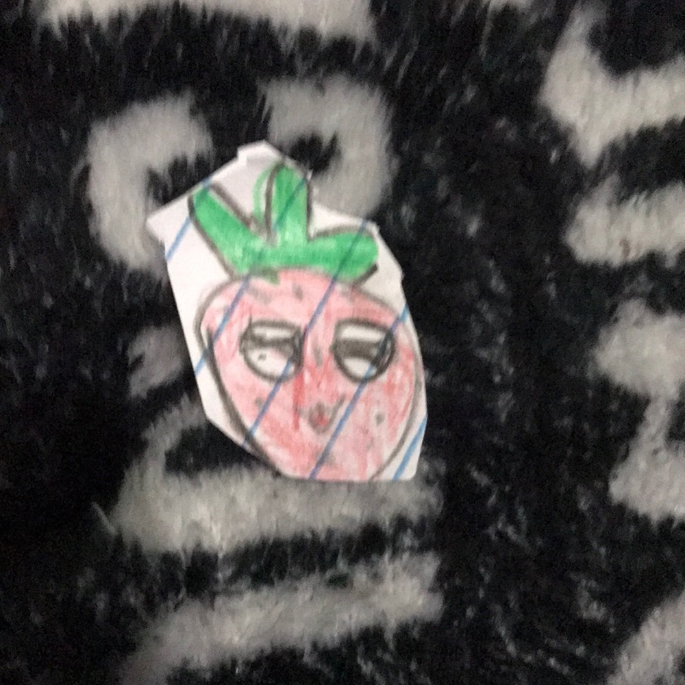 Strawberry homemade sticker